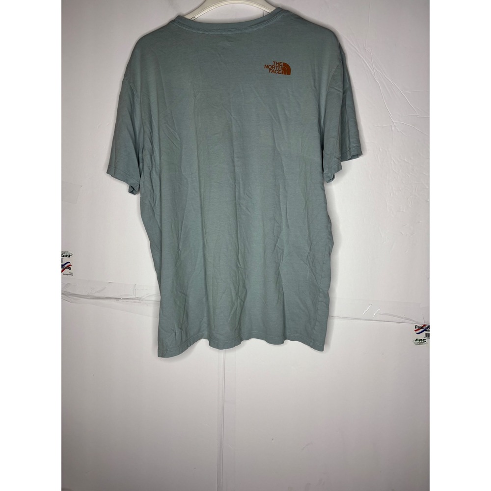 The North Face Mens XL Graphic T-Shirt Sage Green‎ Blue Short Sleeve Logo Tee - Picture 4 of 6